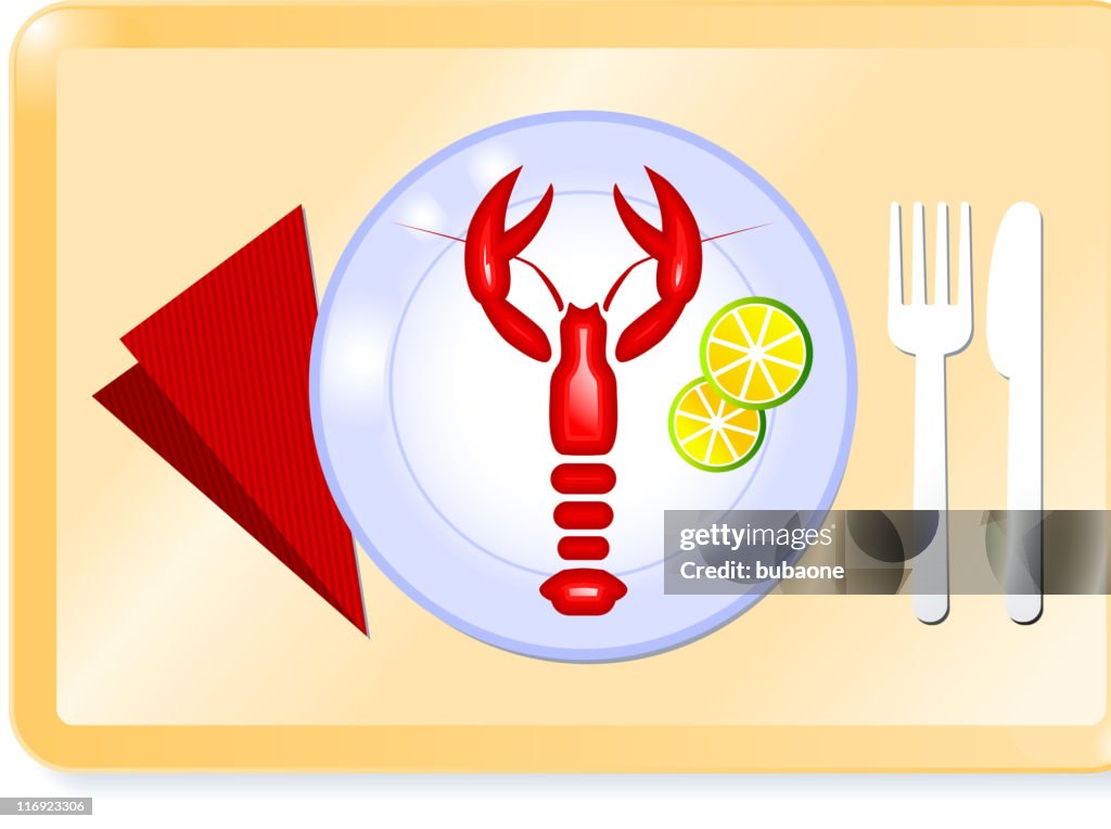 Lobster plate on a tray