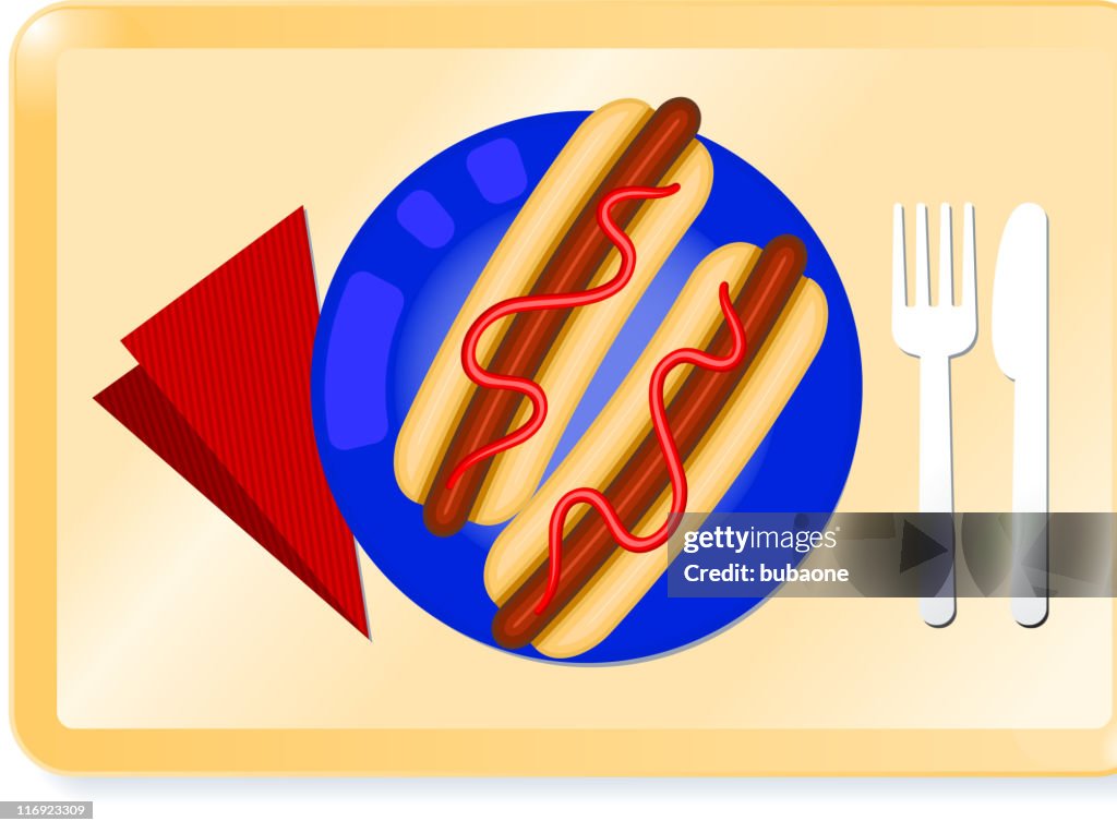 Two hot dogs on a tray