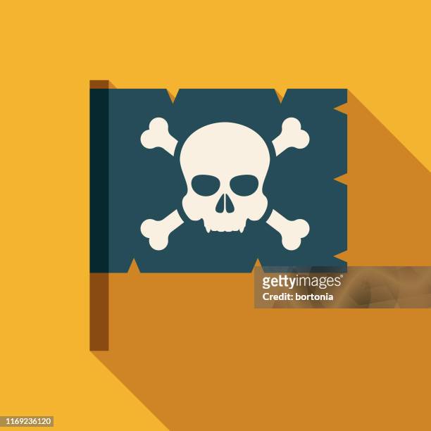 piraten-flagge-symbol - pirate flag stock-grafiken, -clipart, -cartoons und -symbole