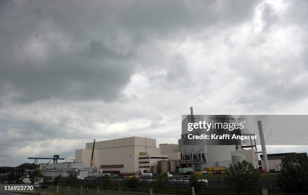 General view of the Brokdorf nuclear power plant during activists attempt to block access to the Brokdorf nuclear power plant on June 18, 2011 in...