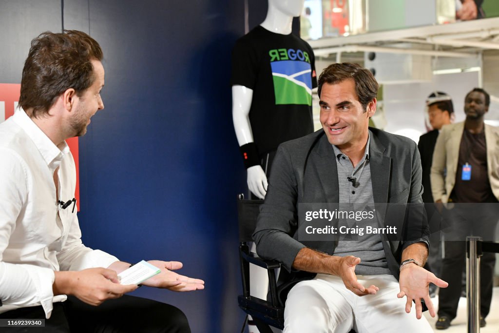 Roger Federer Launches New Uniqlo LifeWear Collection At Uniqlo NYC Flagship With Appearance And Intimate Conversation