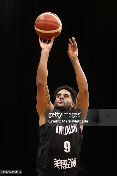 Corey Webster of New Zealand shoots during the International friendly basketball match between Canada and the New Zealand Tall Blacks at Quay Centre...