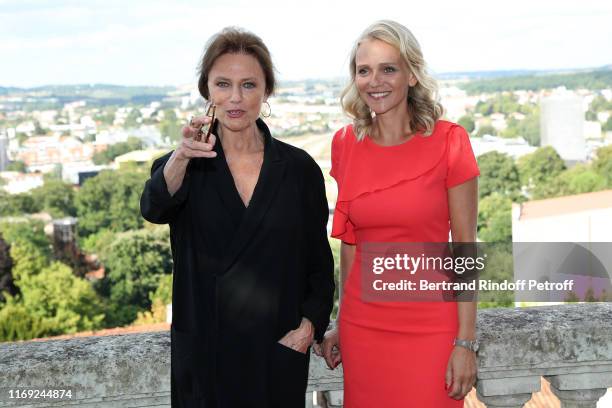 President of the Jury, Jacqueline Bisset and President of the Student Jury, Claire Borotra attend the 12th Angouleme French-Speaking Film Festival :...