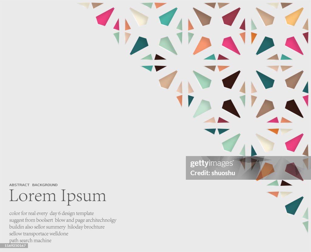 Abstract papercutting style floral pattern background