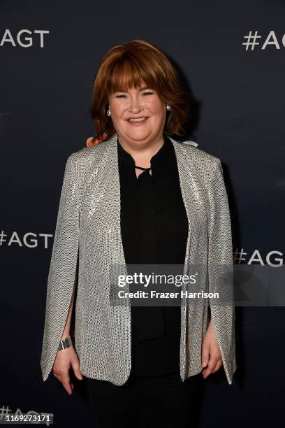 Susan Boyle attends "America's Got Talent" Season 14 Live Show Red Carpet at Dolby Theatre on August 20, 2019 in Hollywood, California.