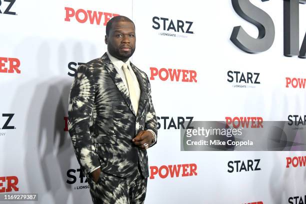 Curtis "50 Cent" Jackson attends the "Power" Final Season World Premiere at The Hulu Theater at Madison Square Garden on August 20, 2019 in New York...