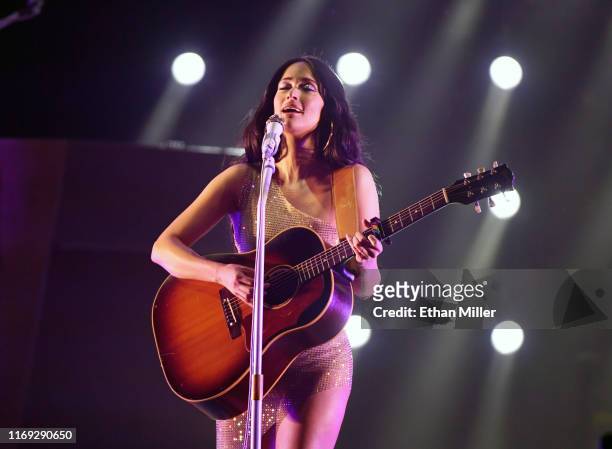 Recording artist Kacey Musgraves performs on the opening night of the second leg of her Oh, What a World: Tour II at The Chelsea at The Cosmopolitan...