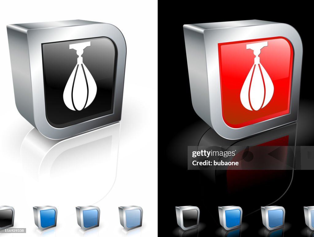 Boxing speed bag 3D royalty free vector art