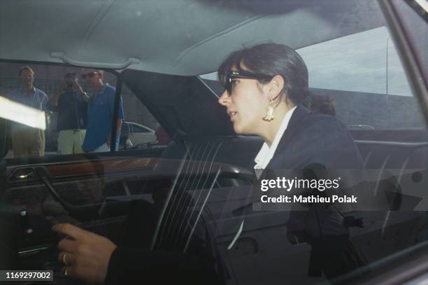 Tenerife, Mort du magnat et homme politique britannique Robert Maxwell. Ici, sa fille Ghislaine Maxwell sur le yacht de son père "Le Lady Ghislaine"....