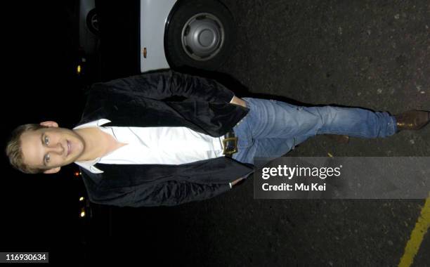 Lee Ryan from Blue during Tatlers Little Black Book - Launch Party - Arrivals - November 9, 2005 at Baglioni Hotel in London, Great Britain.