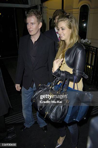 Patrick Kielty and guest during Tatlers Little Black Book - Launch Party - Arrivals - November 9, 2005 at Baglioni Hotel in London, Great Britain.