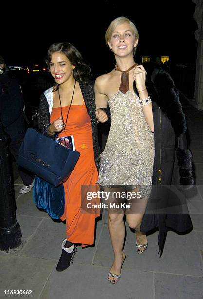 Margo Stilley and guest during Tatlers Little Black Book - Launch Party - Arrivals - November 9, 2005 at Baglioni Hotel in London, Great Britain.