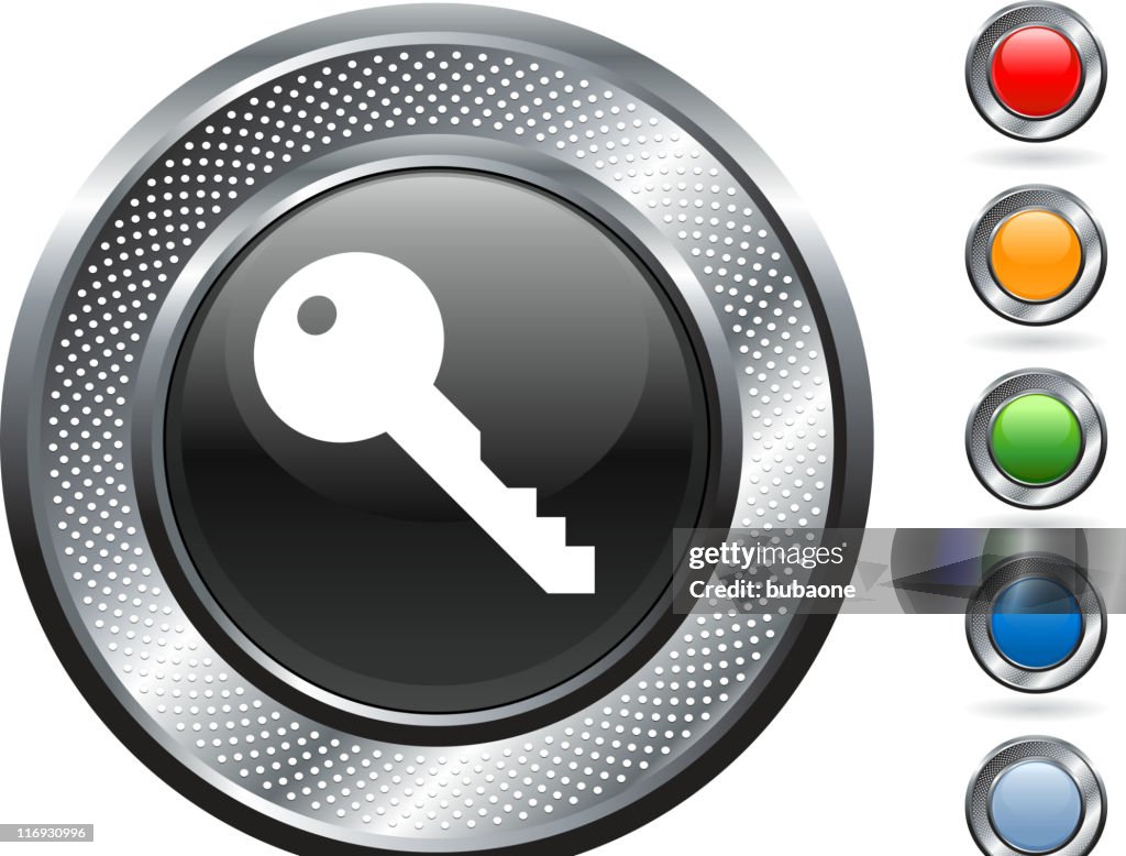 Key Royalty Free Vector Art On Metallic Button High-Res Vector Graphic ...