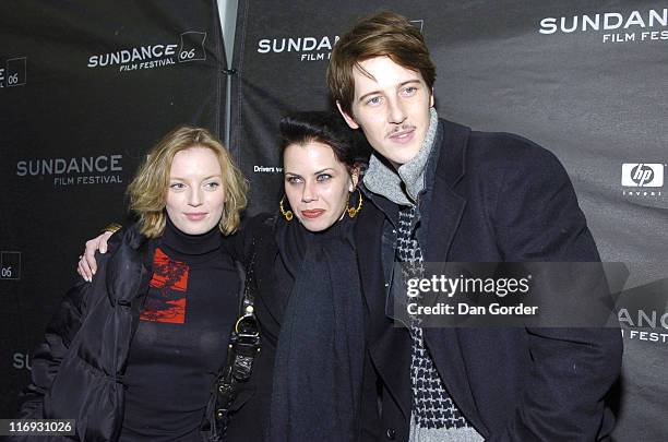 Sarah Polley, Fairuza Balk and Gabriel Mann during 2006 Sundance Film Festival - "Don't Come Knockin" Premiere at Eccles in Park City, Utah.