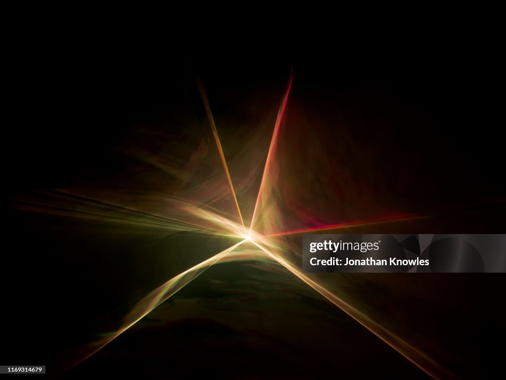Red and Orange Star Laser Beam