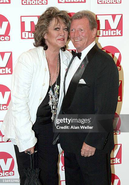 Amanda Barrie and Johnny Briggs during TV Quick Awards & TV Choice Awards - Inside Arrivals at The Dorchester in London, Great Britain.