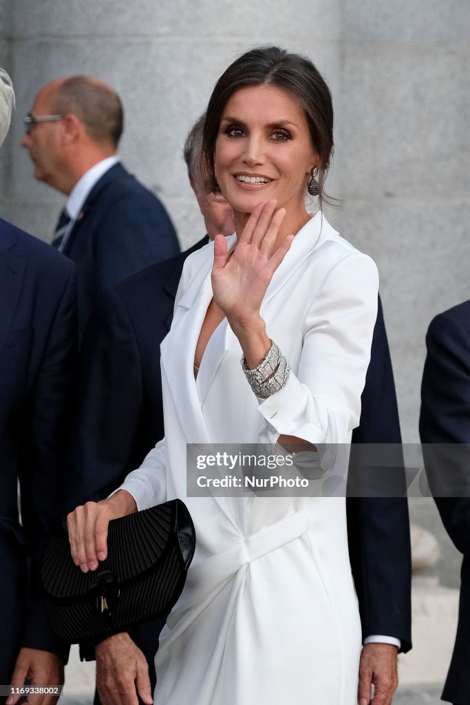 Spanish Royals Attends Opera At The Royal Theatre