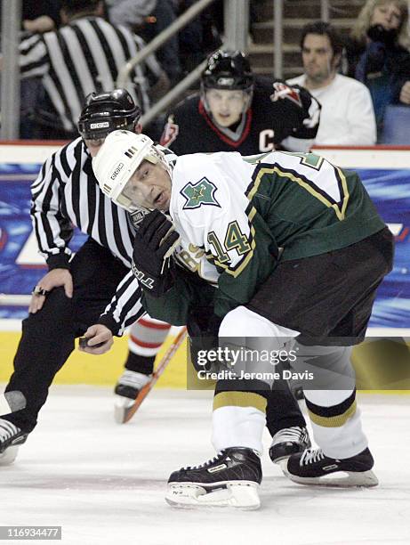 Dallas Stars' Stu Barnes directs traffic during a game versus the Buffalo Sabres at the HSBC Arena in Buffalo, NY, December 14, 2005. Buffalo...