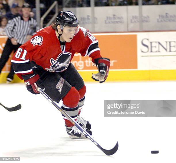 Buffalo Sabres' Maxim Afinogenov rushes up ice during the game versus the Florida Panthers at the HSBC Arena in Buffalo, NY, February 11, 2006. The...