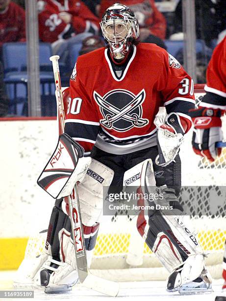 Buffalo Sabres' Ryan Miller during the game versus the Florida Panthers at the HSBC Arena in Buffalo, NY, February 11, 2006. The Sabres defeated the...