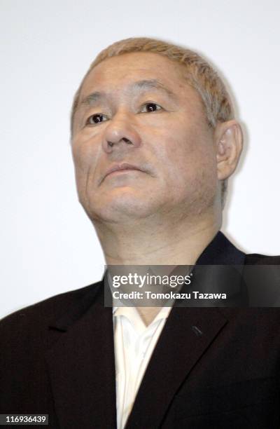 Takeshi Kitano during "TAKESHI'S" Opening Day Stage Greeting in Tokyo, Marunouchi Prazer, Japan.