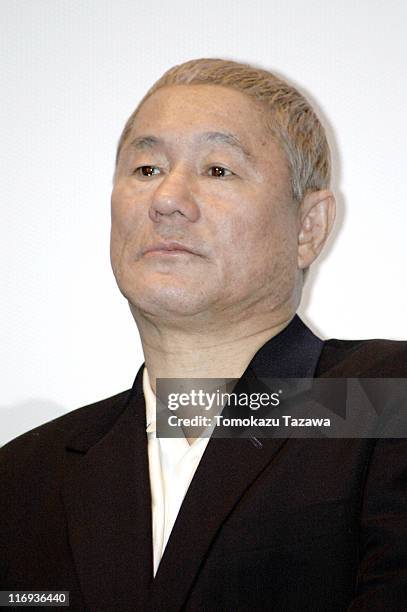 Takeshi Kitano during "TAKESHI'S" Opening Day Stage Greeting in Tokyo, Marunouchi Prazer, Japan.