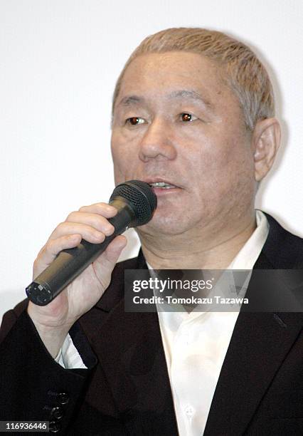 Takeshi Kitano during "TAKESHI'S" Opening Day Stage Greeting in Tokyo, Marunouchi Prazer, Japan.