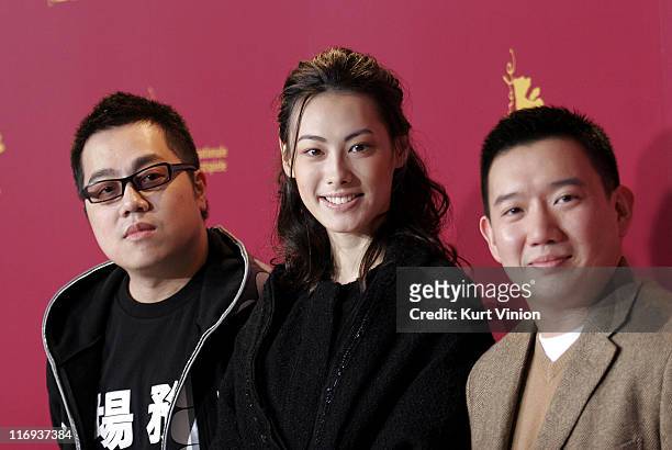 Pang Ho-Cheung, Isabella Leong and Chapman To during 56th Berlinale International Film Festival - "Isabella" - Photocall at Berlinale in Berlin,...