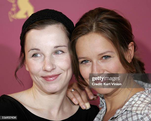 Meret Becker and Stefanie Stappenbeck during 56th Berlinale International Film Festival - "Happy As One"- Photocall in Berlin, Germany.
