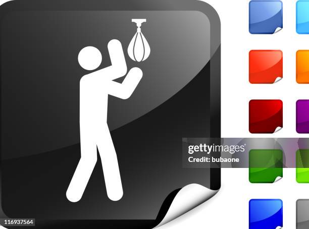 speed bag training internet royalty free vector art - punch bag stock illustrations