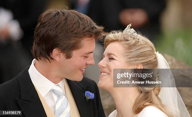 Laura Parker Bowles and Harry Lopes during Laura Parker Bowles and Harry Lopes - Wedding at St Cyriac's Church in Lacock, Great Britain.