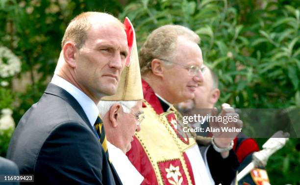 Lawrence Dallaglio, Bishop of Southwark, Rt Rev Dr Thomas Butler, Dean of Southwark Very Revd Colin Slee.New RNLI lifeboat, in memory of the...