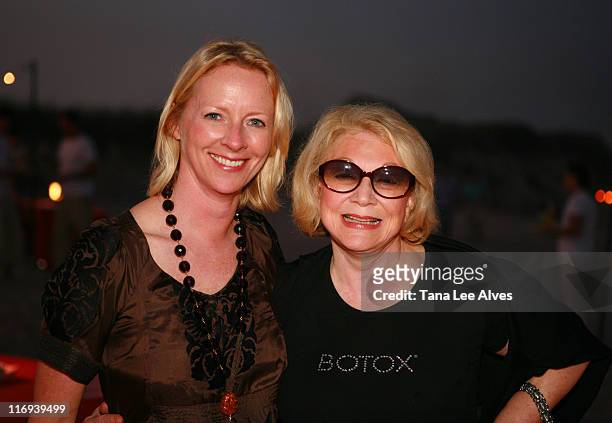 Linda Wells and Joan Kron during Allure's Linda Wells Hosts Her Annual Clambake at Fowler Beach in Southampton at Fowler Beach in Southampton, New...