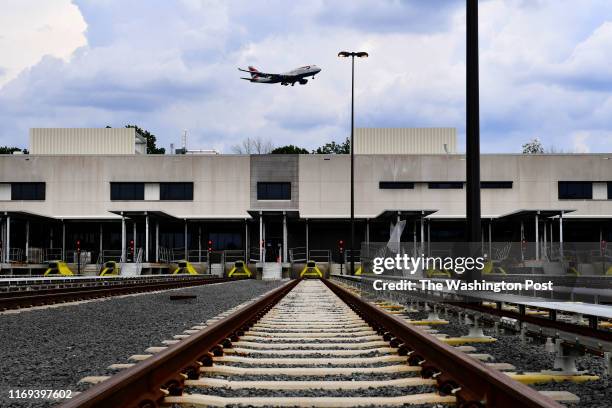 The WMATA rail yard at Dulles Airport is approximately 97 percent complete as Phase II construction continues along Metro's Silver Line July 11, 2019...