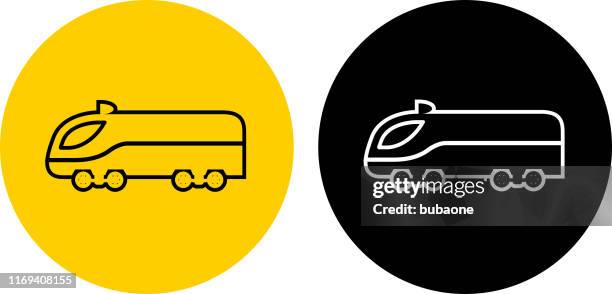high speed bullet train icon - bullet train stock illustrations
