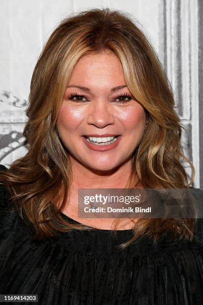 Valerie Bertinelli attends the Build Series to discuss 'Kids Baking Championship" & "Family Restaurant Rivals' at Build Studio on August 21, 2019 in...