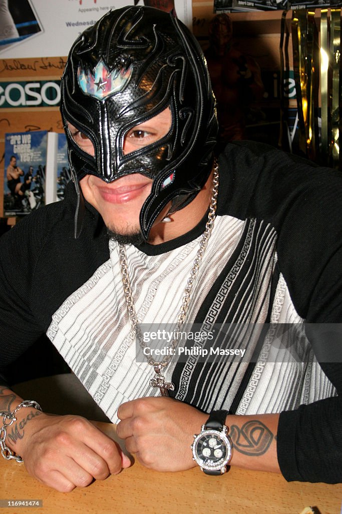 WWE Wrestler Rey Mysterio Signs His Book "Are We There Yet?" at Eason Book Shop in Dublin