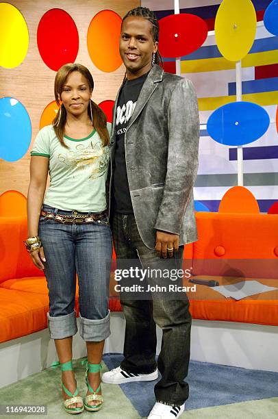 Free and AJ during Chris Rock and Adam Sandler Visit BET's "106 & Park" - May 26, 2005 at BET Studios in New York City, New York, United States.