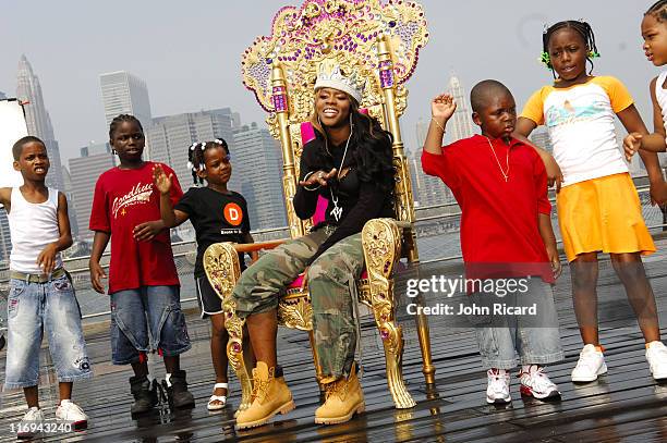 Remy Ma during Remy Ma on Location for "Whuteva" Music Video - July 13, 2005 at Queens in New York City, New York, United States.