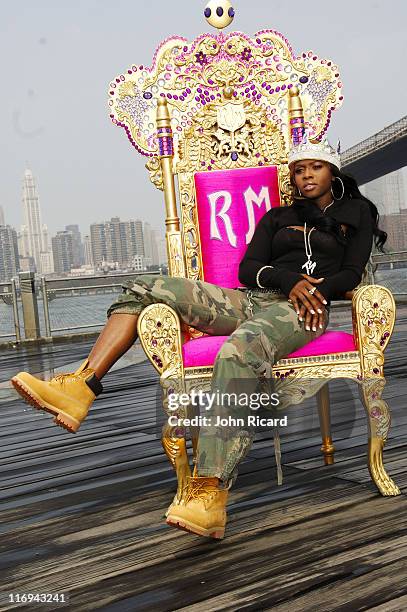 Remy Ma during Remy Ma on Location for "Whuteva" Music Video - July 13, 2005 at Queens in New York City, New York, United States.