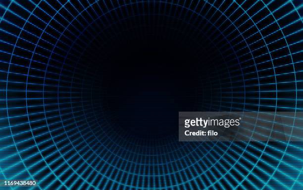 retro video game warp tunnel background abstract - zoom bombing stock illustrations