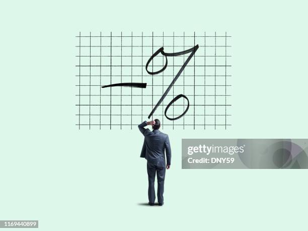 negative interest rates - percentage sign stock pictures, royalty-free photos & images