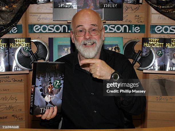 Terry Pratchett *Exclusive Coverage* during Terry Pratchett Signs His Book "Thud!" at Eason Bookstore in Dublin - October 18, 2005 at Eason Bookstore...