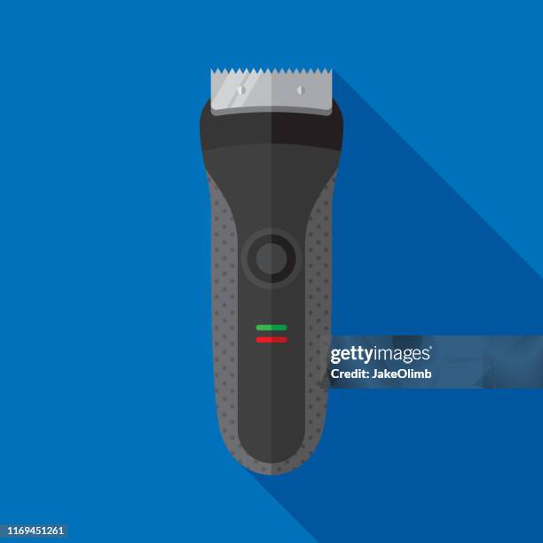 electric razor icon flat - electric razor stock illustrations