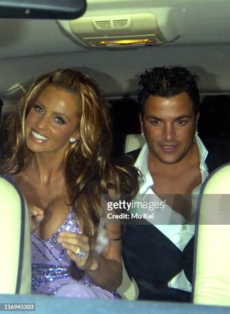 Jordan aka Katie Price and Peter Andre during Celebrity Sightings at Hilton Park Lane in London - November 12, 2005 at Hilton Park Lane in London,...
