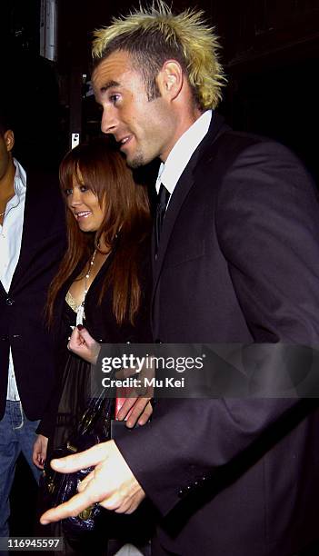 Natasha Hamilton and Fran Cosgrove during Celebrity Sightings at the Kabaret Club - November 22, 2005 at Kabaret Club in London, Great Britain.