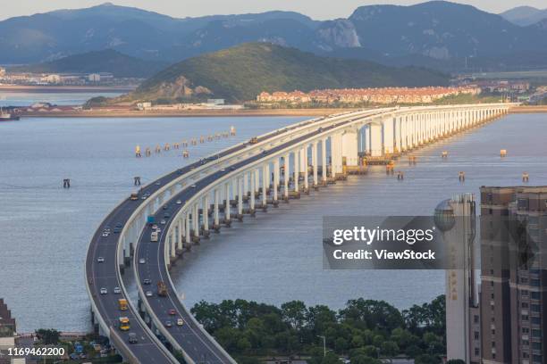 zhoushan guanyin bridge - scotland beach stock pictures, royalty-free photos & images