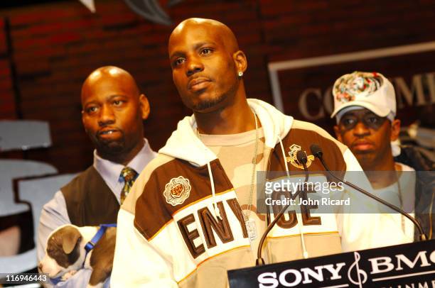 During DMX Signs to Sony Urban Music/Columbia Records - Press Conference at 447 West 53rd Street in New York City, New York, United States.