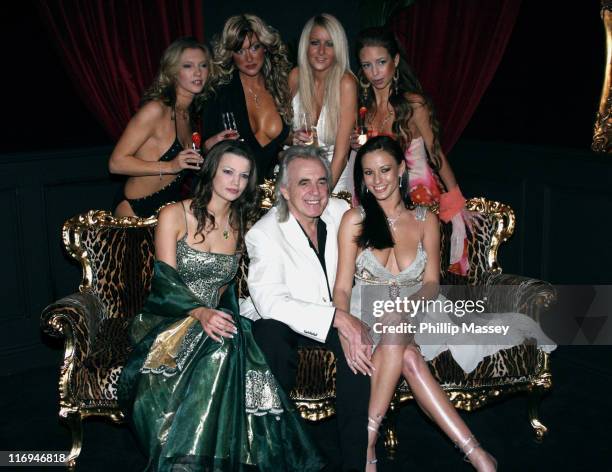 Peter Stringfellow and dancers during Stringfellows Launch Party - Dublin - Arrivals at Parnell Street in Dublin, Ireland.