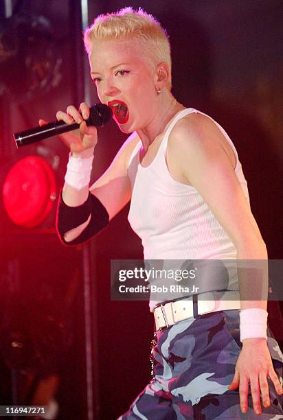 Shirley Manson of Garbage performs at Microsoft's E3 - Xbox party at the Park Plaza Hotel in Los Angeles.